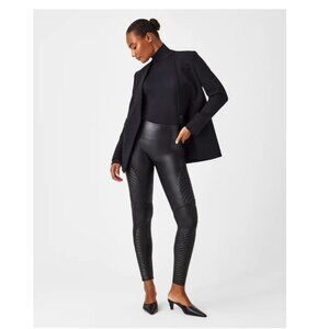 Spanx Faux Leather Moto Leggings